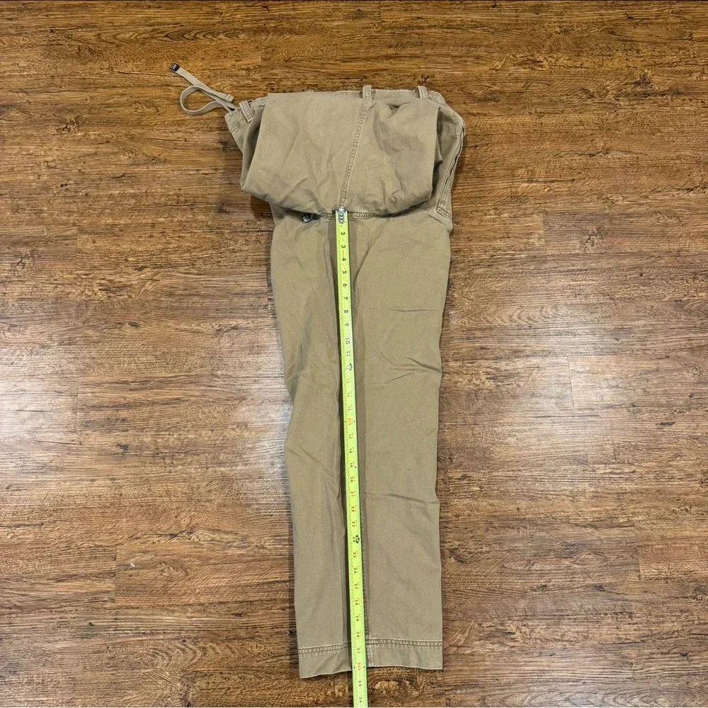 VTG Abercrombie & Fitch Beige Military Paratropper Baggy Cargo Pants Men's 36x32